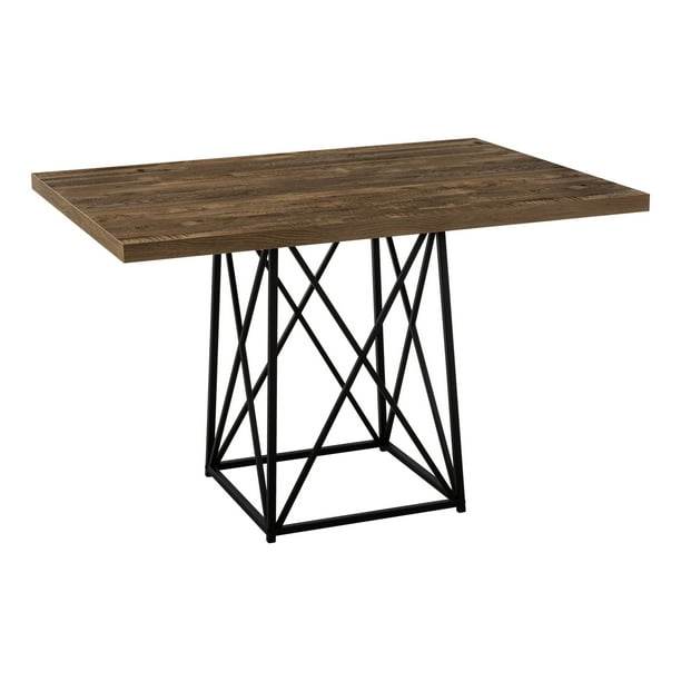 BROWN RECLAIMED WOOD-LOOK Dining Table Monarch Specialties 32X 48 BROWN RECLAIMED WOOD-LOOK Dining Table Monarch Specialties 32X 48